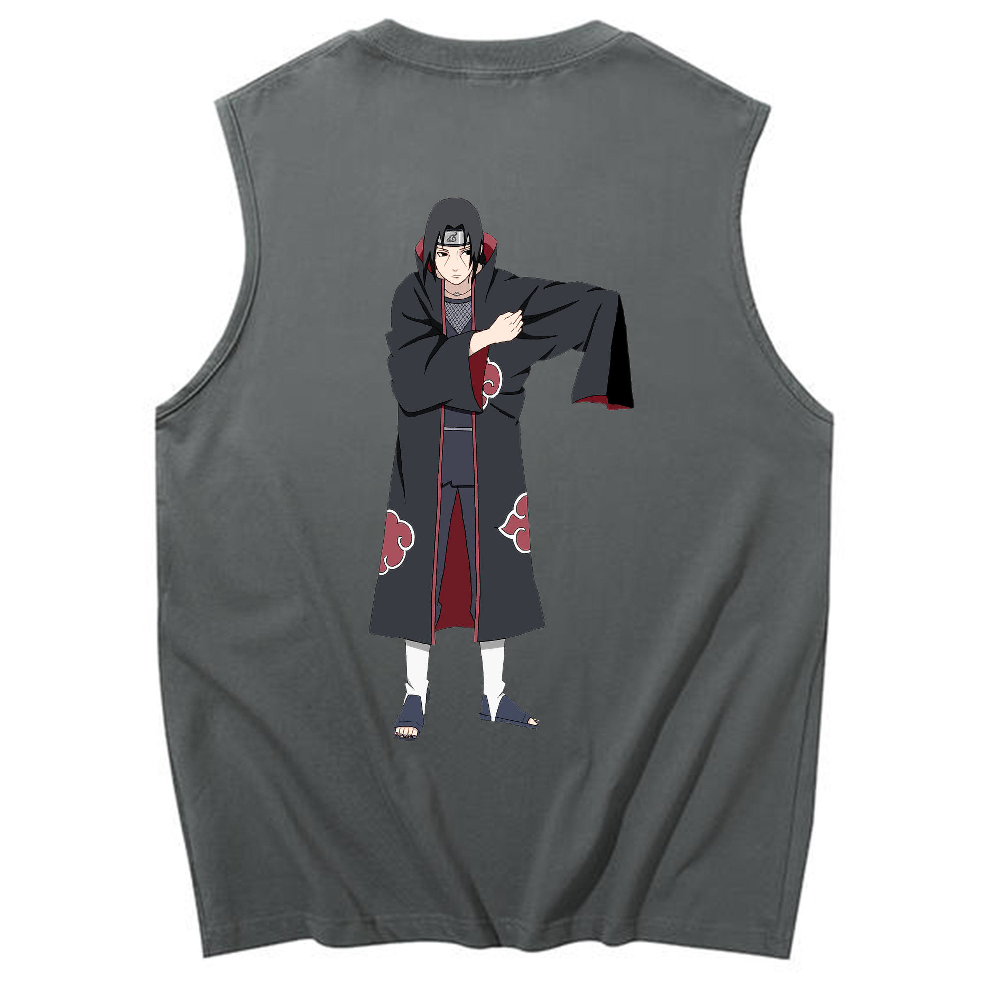 （画像用） NARUTO -ナルト- うちは イタチ Uchiha Itachi コットン100％タンクトップ（背面プリント）